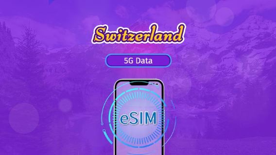 Suíça | eSIM 5G | Suporta Tiktok & ChatGPT | Pacote diário / Pacote de dados | Cobrança por dia natural | 1-30 dias | QR code