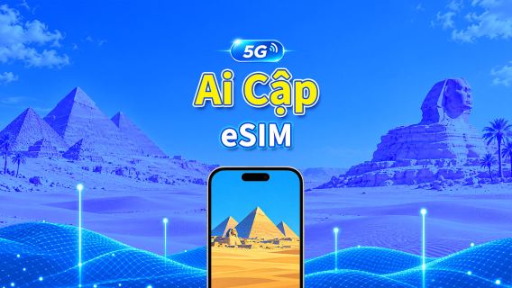 Ai Cập 5G eSIM | 3 mạng | Hỗ trợ AI & TikTok | Gói dữ liệu ngày/tổng | 1–30 ngày | Tính phí 24 giờ | Mã QR