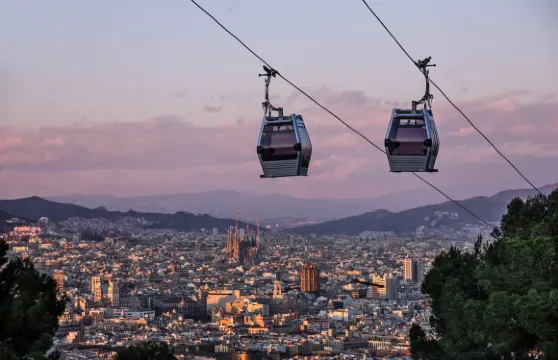 西班牙巴塞隆拿蒙特惠奇山－來回纜車票
