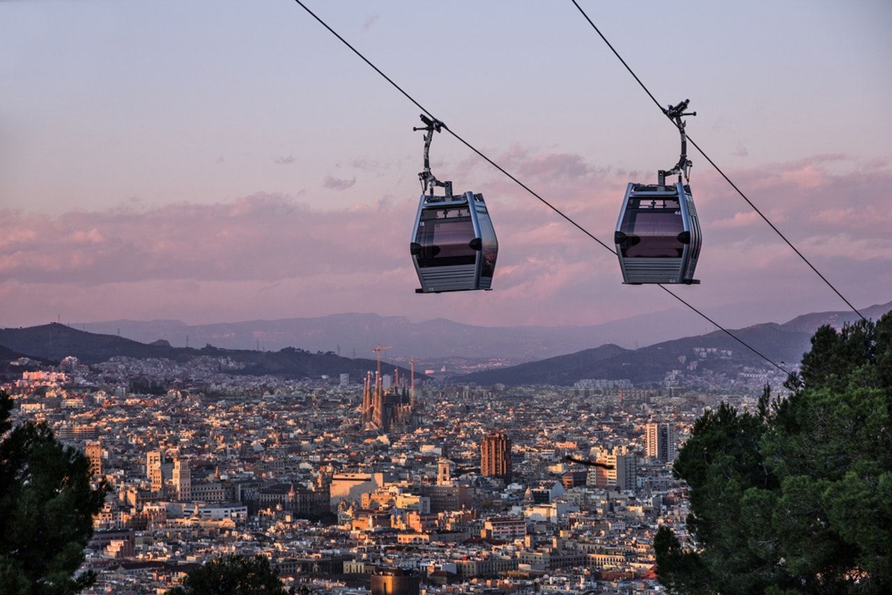 Round Trip Cable Car Ticket for Montjuïc in Barcelona