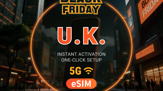 United Kingdom 5G eSIM | Dual Network Coverage | Supports ChatGPT & TikTok | 1–30 Days | Instant QR