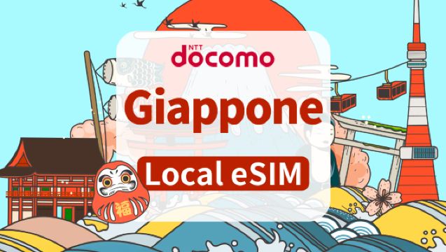 eSIM Docomo Giappone 4G | Pacchetto giornaliero/Pacchetto totale | 1-30 giorni | Fatturazione giornaliera | Codice QR