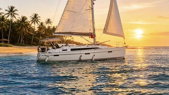 [Sewa bot yacht di Qingdao] Sewa kapal layar mewah 37 kaki import dari Jerman di Qingdao untuk pelayaran dan memancing