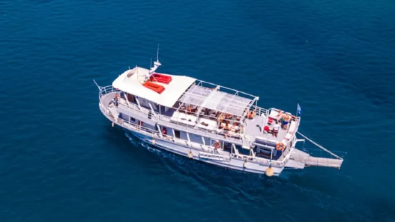 Tour nửa ngày đảo Rhodes, Hy Lạp - du thuyền vịnh/ bơi lặn/ bao gồm buffet trưa + rượu vang
