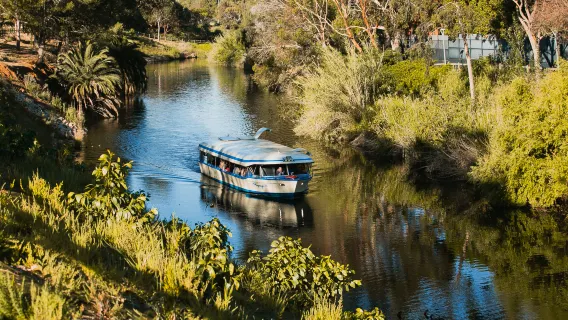 Croisière touristique Popeye sur la rivière Torrens à Adélaïde