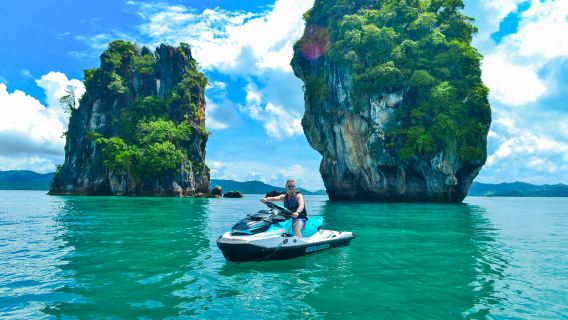 점심과 이동 서비스가 포함된 5개 또는 8개의 아름다운 섬을 방문하는 푸껫 제트스키 투어