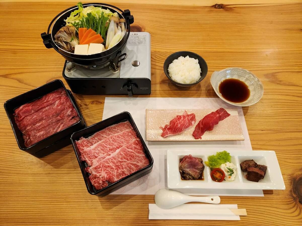 Kobe beef tasting and simple calligraphy workshop experience at Kyoto Wasabi Main Store