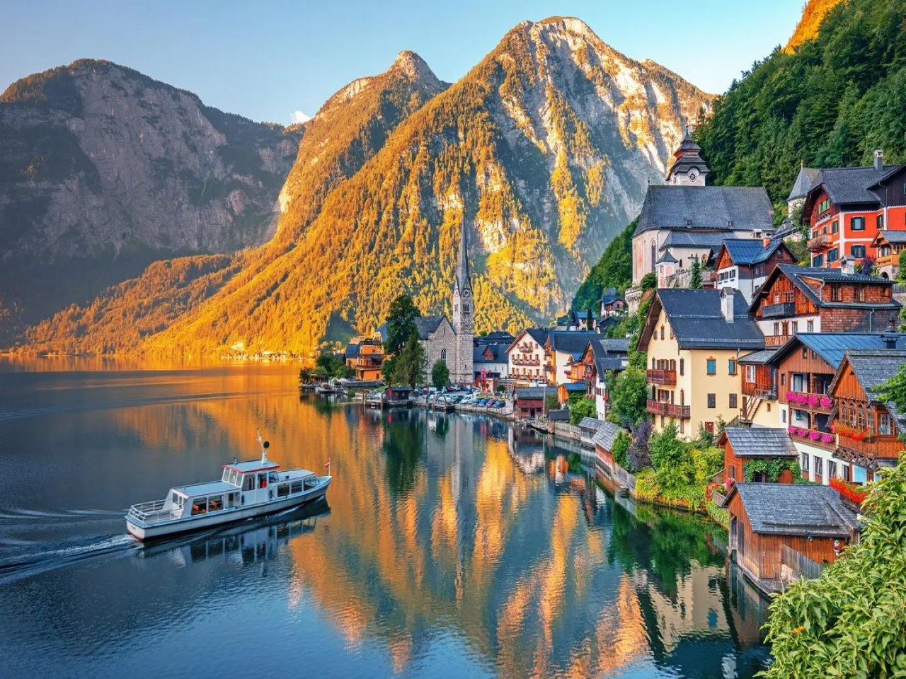 オーストリアの木造の町ハルシュタット ワンデーツアー【中国語/英語ツアー選択可】
