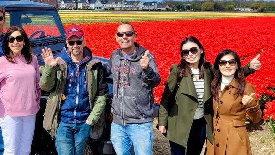 Ámsterdam: Recorrido guiado por los tulipanes en Land Rover