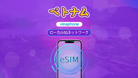 ベトナム Vinaphone | 現地eSIM | デイリープラン | 自然日課金 | 5~10日間 | QRコード
