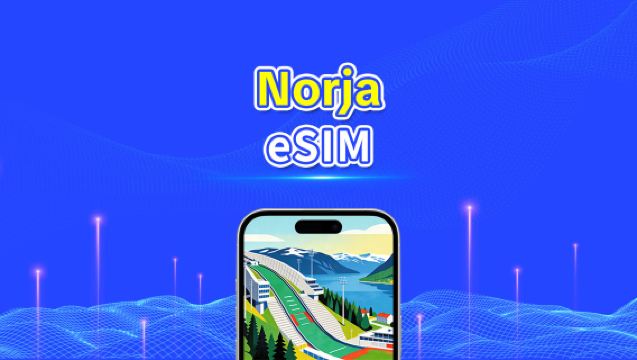 Norjan eSIM | 5G/4G | Nopea data | 24 tuntia | Valittavissa 1–30 päivää | QR-koodi