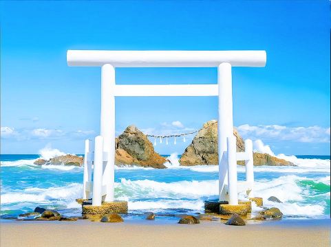 한정 특가 | 큐슈 이토시로 흰 실 폭포 고찰 순례+인기 그네 체험 + 후쿠오카타워 해변