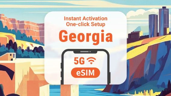 Georgien 5G eSIM | Dubbel nätverkstäckning | Full AI- och TikTok-åtkomst | 1–30 dagar | QR-kod
