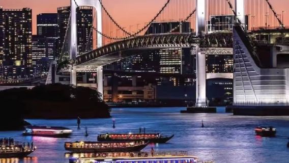 東京湾ディナークルーズ体験（レインボーブリッジ＋東京タワーの夜景＋海上クルージングを満喫）