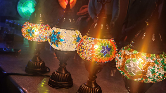Istanbul traditional mosaic lamp workshop experience for children/family hands-on activities