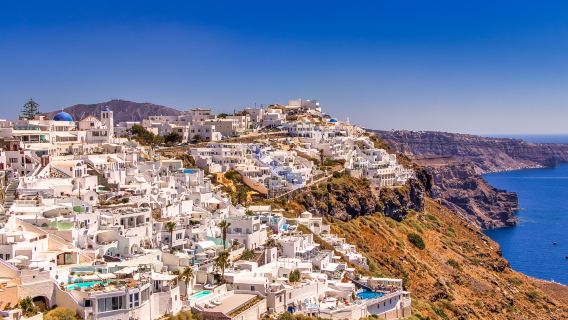 Greek Santorini + Bandar Oia + Gereja Kubah Biru Fira - Sewaan Peribadi Lawatan Sehari - Itinerari Boleh Dilaras