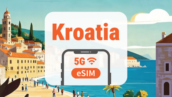 Kroatia 5G eSIM | Kaksoisverkko • Kaikki AI & TikTok | 1–30 päivää | QR-koodi