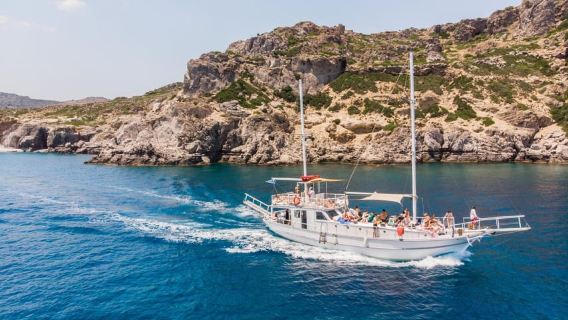 Rhodes: Boat Tour with Snorkeling, Gourmet Buffet & Open Bar