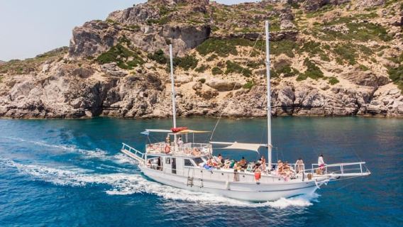 Rhodes: Boat Tour with Snorkeling, Gourmet Buffet & Open Bar