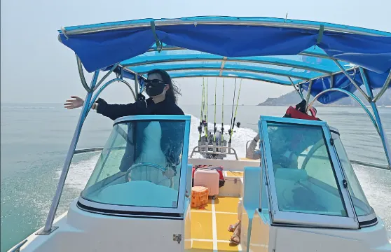 廣東汕頭南澳島快艇海釣/出海釣魚專業船長指導（散拼包船觀光彩虹海+免費提供漁具魚餌打窩料活水倉裝魚袋）