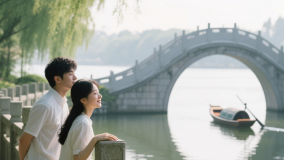 닝보 웨후 공원 여행 사진[현장수집 [완전편집] 절묘한 사진 여행 후속 부모-자식 사진 커플 여자친구 개인 가족 사진]
