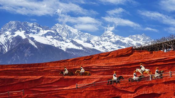 Teleférico da Montanha Nevada do Dragão de Jade de Lijiang + Vale da Lua Azul + Impression Lijiang + Excursão de um dia ao nascer do sol na Montanha Dourada