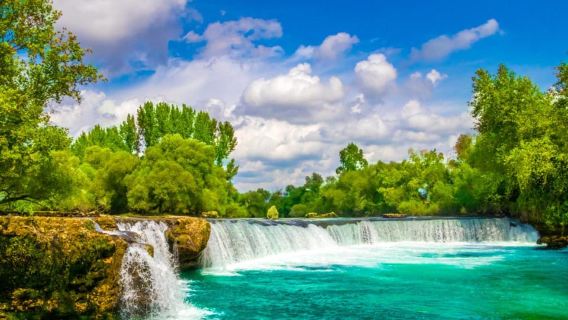 City of Side: Cabrio Bus & Green Lake Boat Tour with Lunch