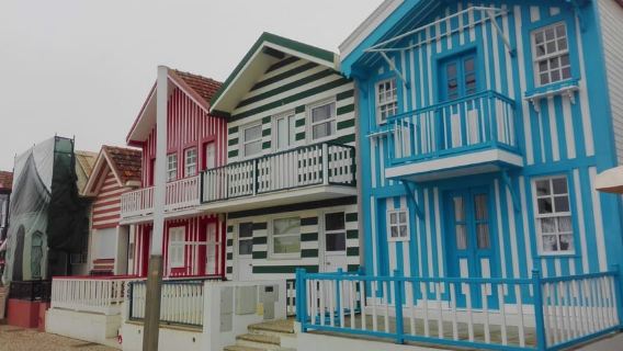 From Coimbra: Tour to Aveiro, Costa Nova beach and Moliceiro boat