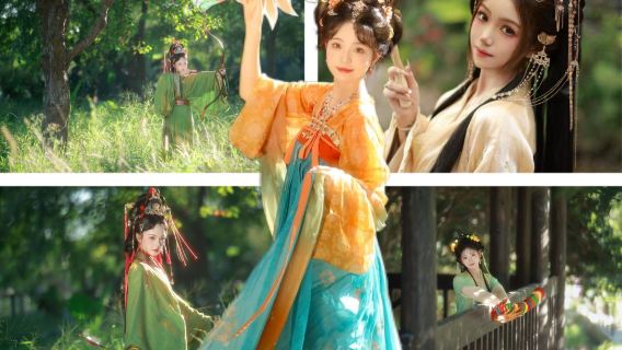 Shenzhen: Gankeng Altstadt – Hanfu-Kostümwechsel & Fotoshooting (Kostümverleih + traditionelles Make-up-Erlebnis + optionales Fotoshooting + vielfältige Kostümauswahl)