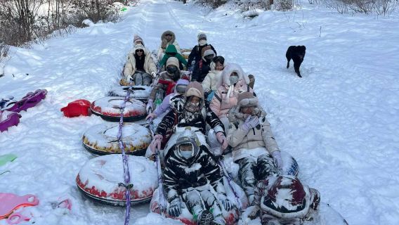 撫松長白山雪崩山徒步基地·營地活動【深雪徒步+雪地火鍋+公里雪滑梯+鑿冰捕魚】