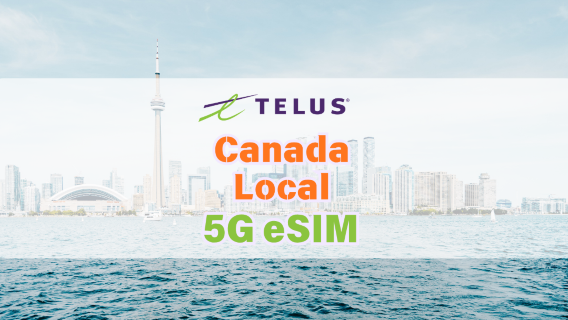 加拿大eSIM | 原生 TELUS 5G网络 | 全面覆蓋黃刀鎮 | 75GB數據 | 加拿大本地無限通話 | 即買即用 | QR Code