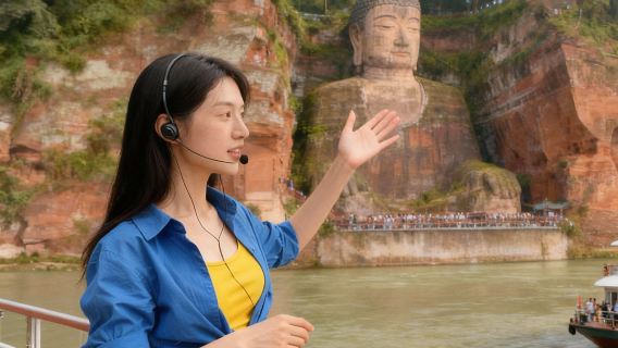 Leshan Giant Buddha Boat Tour | Includes Boat Ticket & Live Guide | Free Earphones & Wuyou Temple Guide | Optional Time Slots