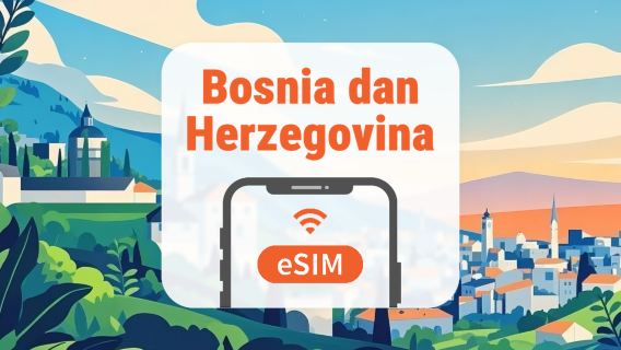 eSIM Bosnia and Herzegovina | 2 rangkaian • All AI & TikTok | 1–30 hari | QR Code