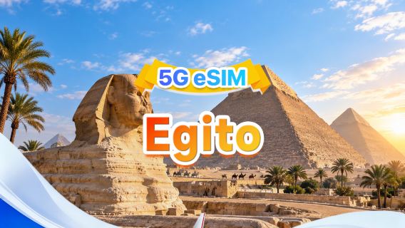 eSIM 5G Egito | Dual SIM, compatível com todos os aplicativos de IA e TikTok | 500 MB/dia - 50 GB no total | 1 a 30 dias | Cobrança em 24 horas | Código QR