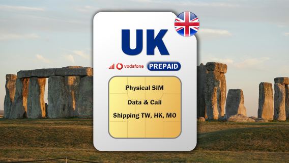 United Kingdom Vodafone 4G SIM Card (Delivery to Taiwan, Hong Kong, and Macau)
