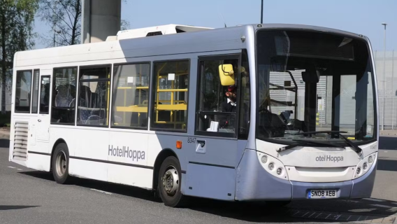 one-way bus from London Heathrow Airport to nearby hotels