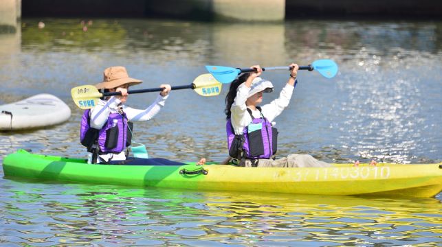 廣東廣州海珠湖槳板/皮划艇體驗【1小時體驗線/3小時環湖線+水上探索海珠湖】