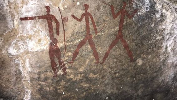 부시맨의 발자취를 따라 암벽화로 가는 가이드 일일 하이킹