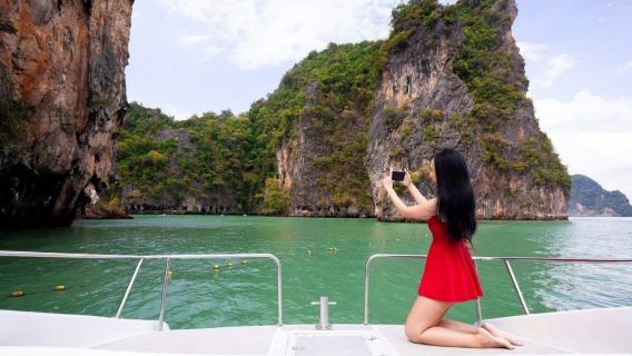 Phuket Große Bootstour: Tagesausflug nach Koh Naka + Koh Hong + James Bond Insel mit Mittagessen und Kanufahrt