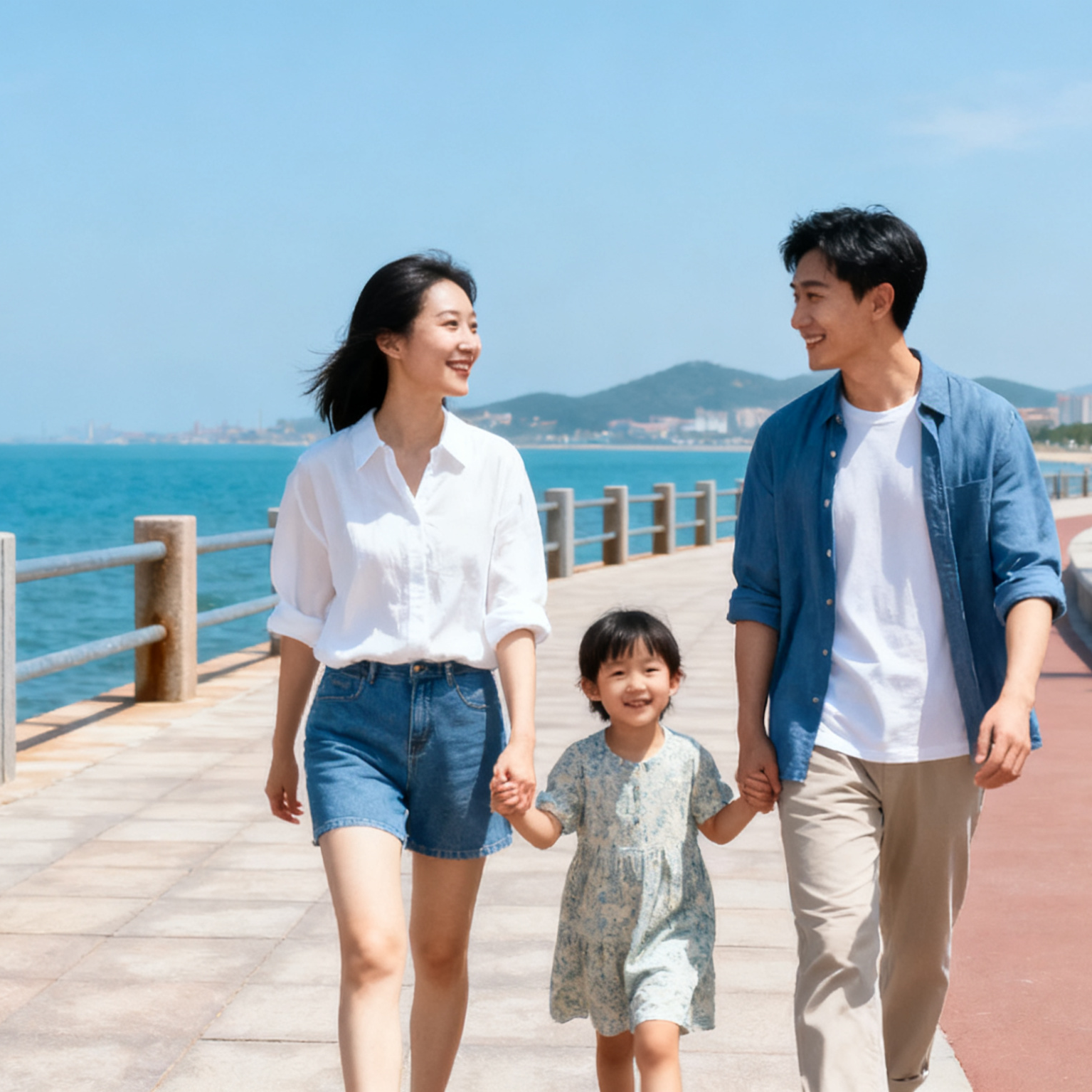 Trip Moments at Weihai Park[Travel photography for parent-child photos, couples, best friends, children, and family travel photoshoots]