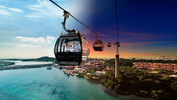 Singapore cable car round-trip ticket (dual-line access + 360° panoramic view + aerial scenery + Mount Faber Sentosa)