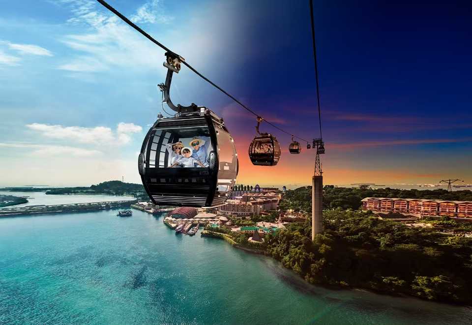 シンガポール空中ケーブルカー往復チケット（2路線利用可能+360