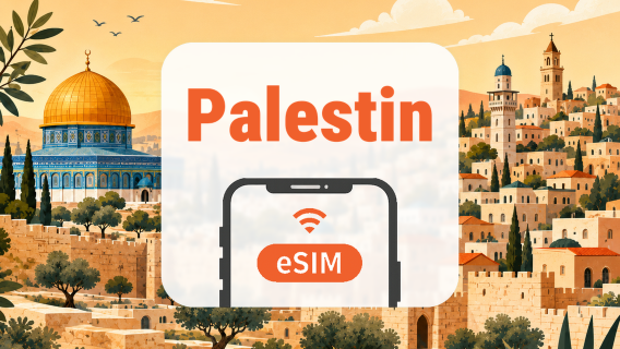 eSIM Palestine | All AI & TikTok | 1–30 hari | QR Code