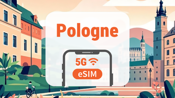 Pologne Plus 5G eSIM | Réseau Local • IA & TikTok | 1–30 Jours | Code QR