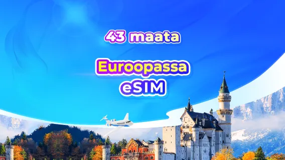 Euroopan 4G/5G eSIM | päivähinta / kokonaismäärädata | 1-30 päivää | 24 tunnin laskutus | QR-koodi