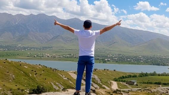 Samarkand: Shahrisabz bjerge med Qoratepa (Apachi) sø