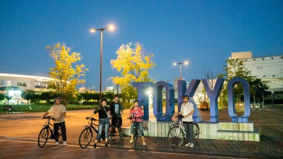 Tokyo Bay Area: Sunset Night View 3h E-bike Guided Tour