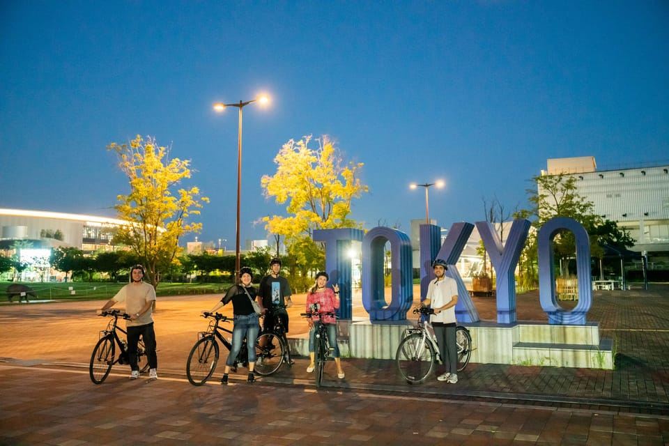 Tokyo Bay Area: Sunset Night View 3h E-bike Guided Tour