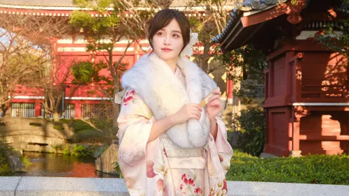 일본 도쿄 센소지 기모노 체험 레이스/후리소데/호몬기/유카타 대여, 일본식 메이크업, 헤어 스타일 및 액세서리 완비, 프리미엄 기모노 체험 - 카논