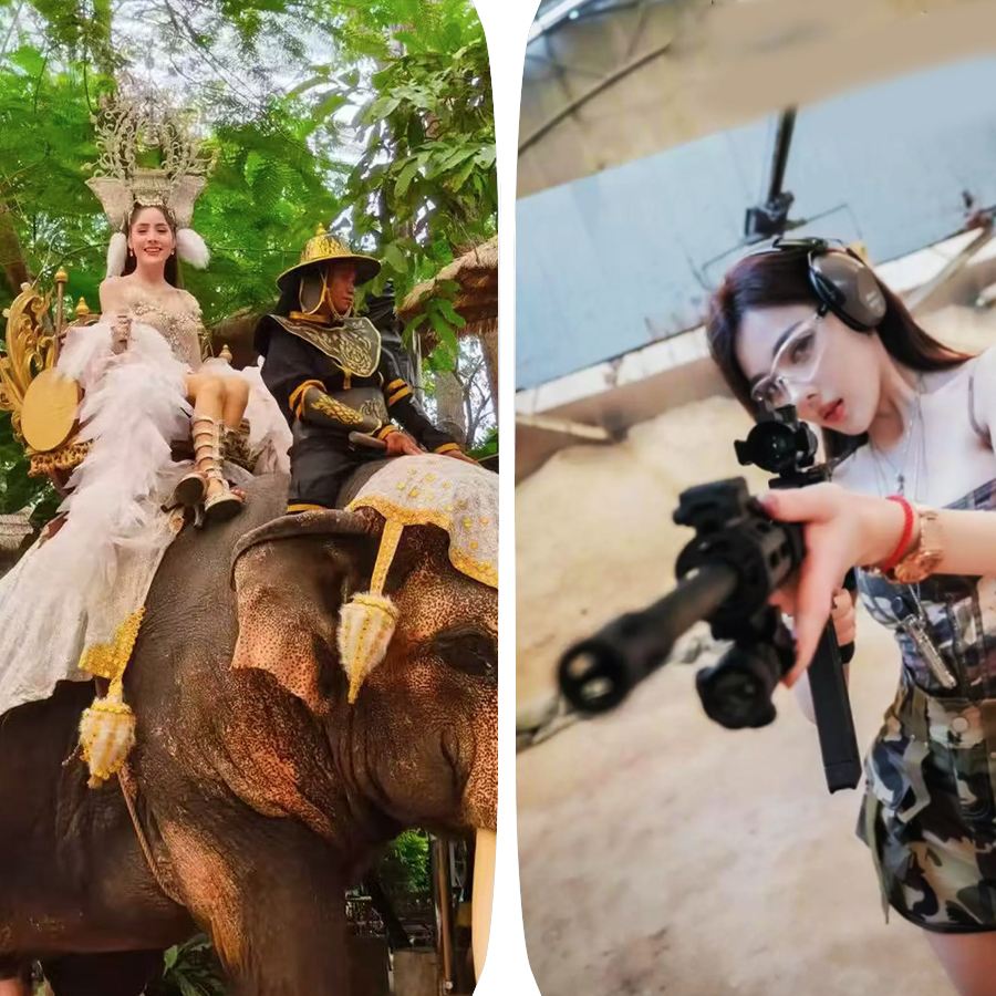 สนามยิงปืนพัทยาดราก้อนคลับ + หมู่บ้านช้างพัทยา [ขี่ช้าง/การแสดง/สนามยิงปืนจริง]